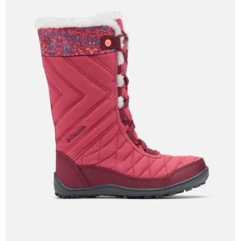 Columbia Minx Mid III Print Waterproof Omni-Heat, Botas Fucsia Oscuro Para Niña | 130724-YSL